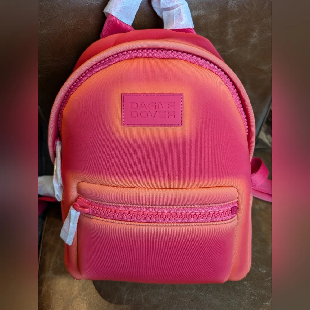 NWT Dagne Dover Small Dakota Neoprene Backpack - Heatwave - Picture 2 of 9